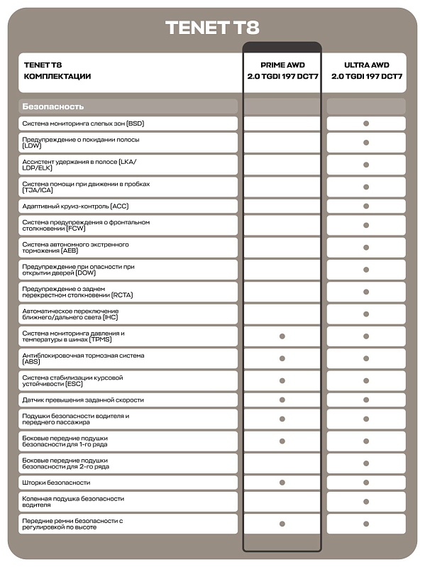TENET T8 Prime, серый