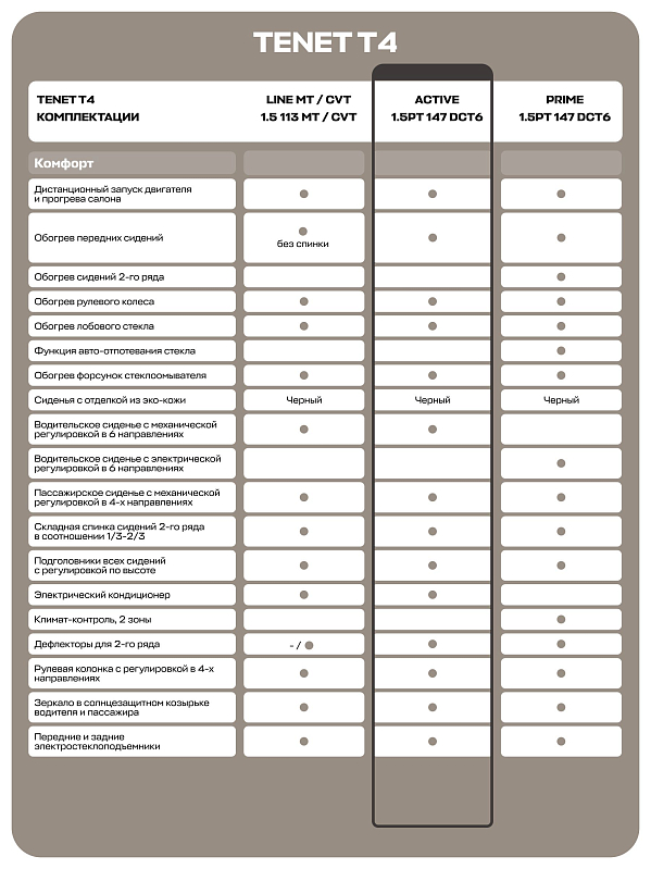 TENET T4 Active, серый