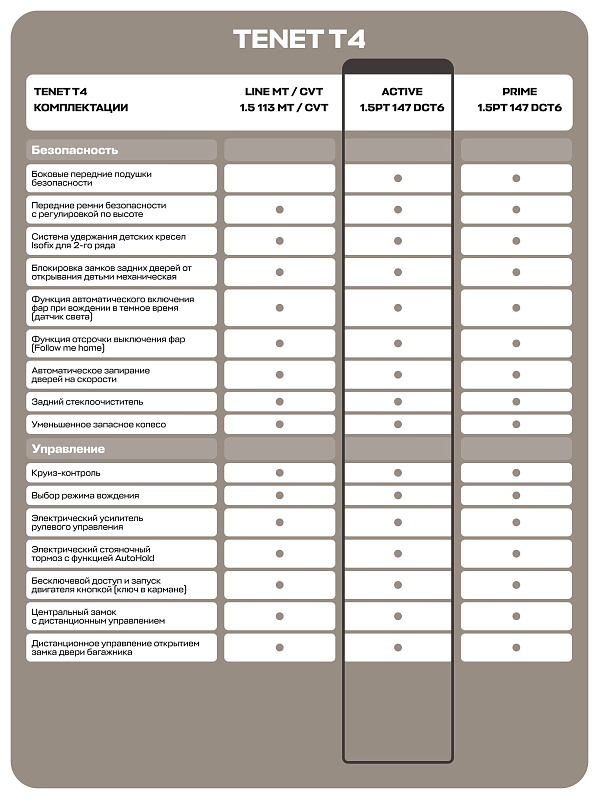 TENET T4 Active, серый