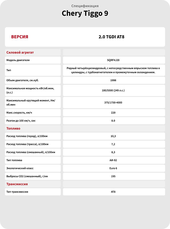 Chery Tiggo 9 Прайм / Prime, зеленый