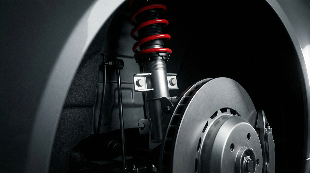 Замена передней стойки амортизатора — фото