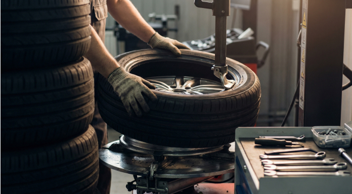 Замена колес с мойкой и балансировкой + проверка углов установки колес (диагностика сход-развала) в автосервисе Диалог Авто